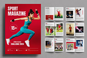 Sports Magazine Template Layout, a Magazine Template by ContestDesign (Thumbnail 1 of 4)