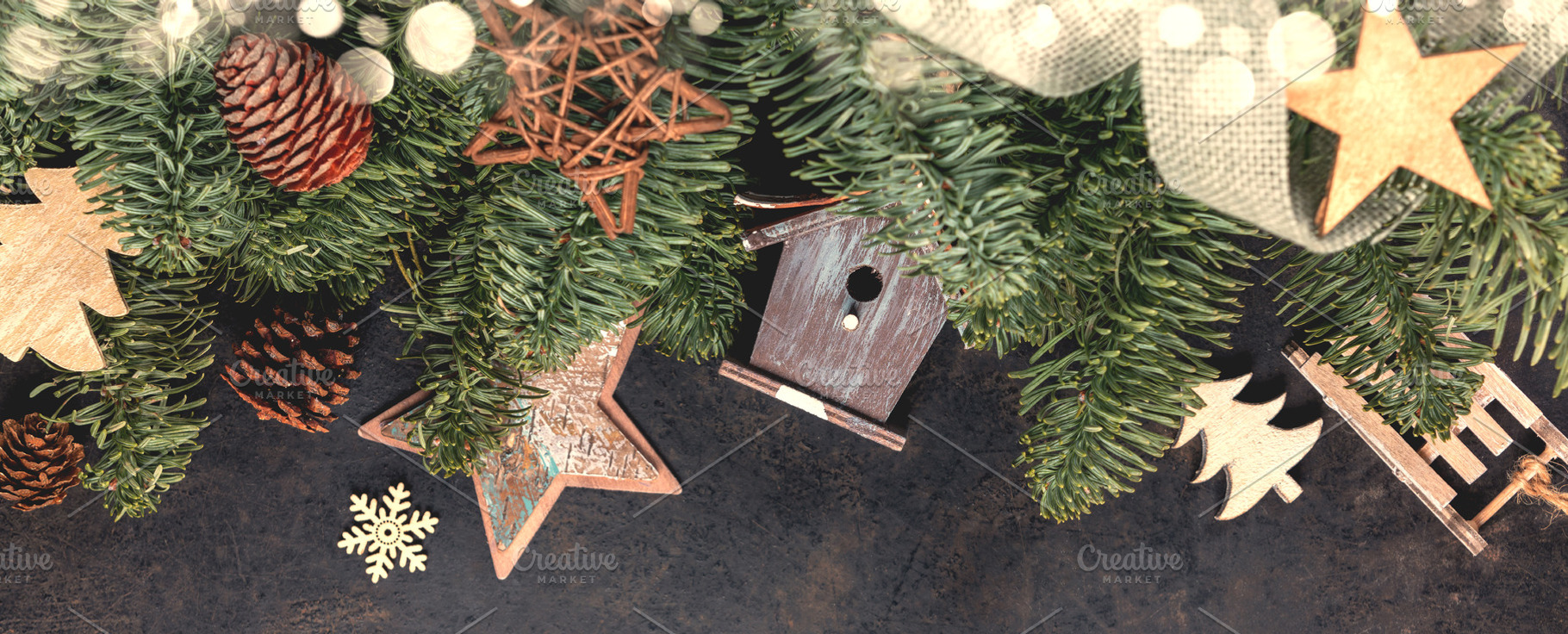 Christmas and New Year holiday background, banner, a Holiday Photo by Natalia Klenova's Shop