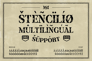 Stencilio Serif Stencil Grunge