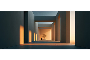 Surreal Wooden Corridor Leading to, an Architecture Photo by piter.goskov