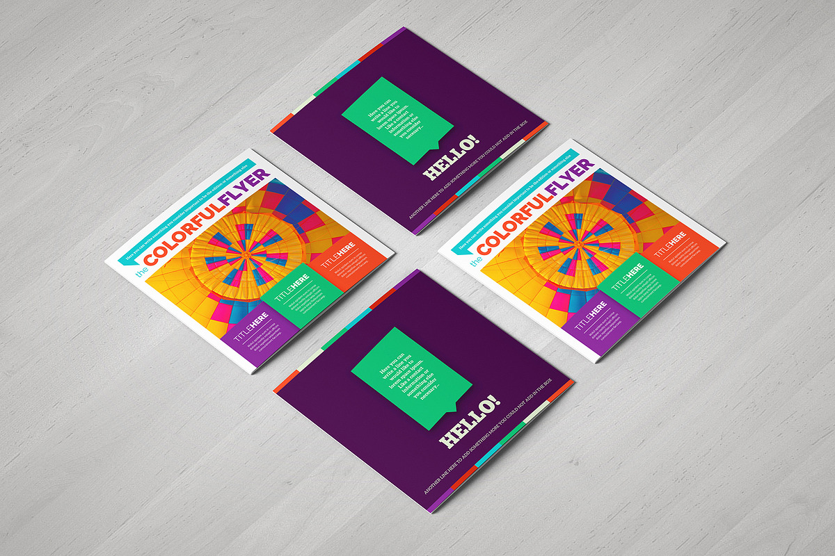 Colorful Square Brochure Template, a Brochure Template by Luuqas Design (Photo 2 of 9)