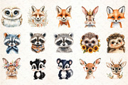 Animals Face Clipart, an Illustration by DreamCafeArt (Thumbnail 2 of 5)