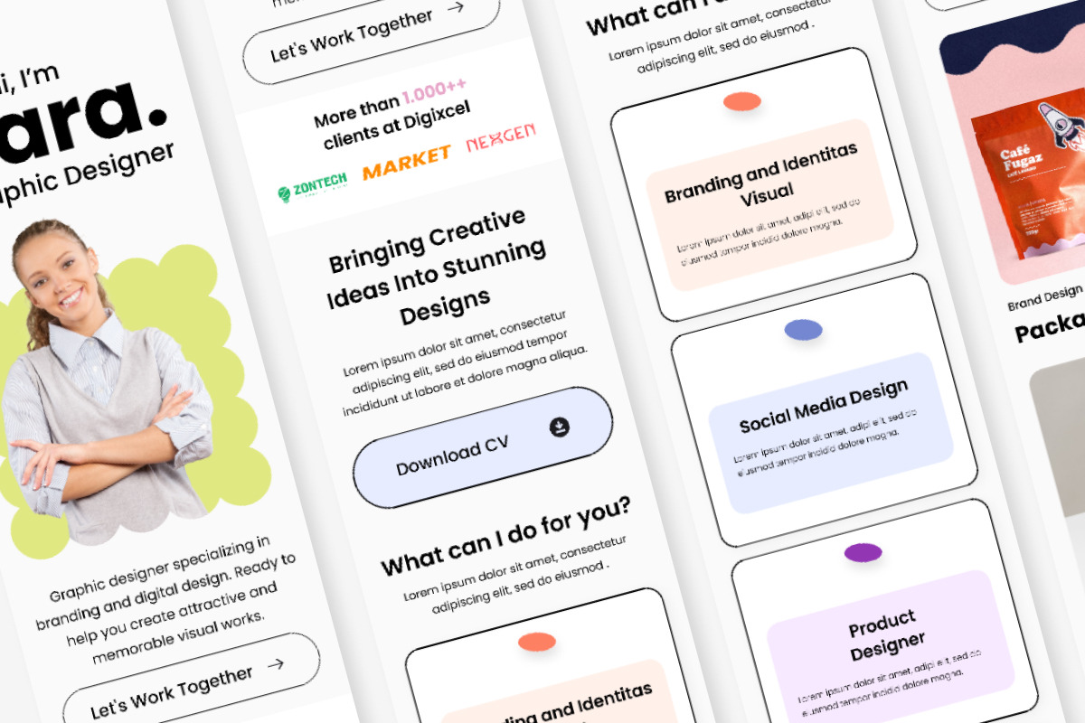 Graphic Designers Portfolio Landing, a Landing Page Template by twinstd (Photo 4 of 5)