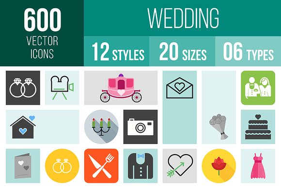 600 Wedding Icons