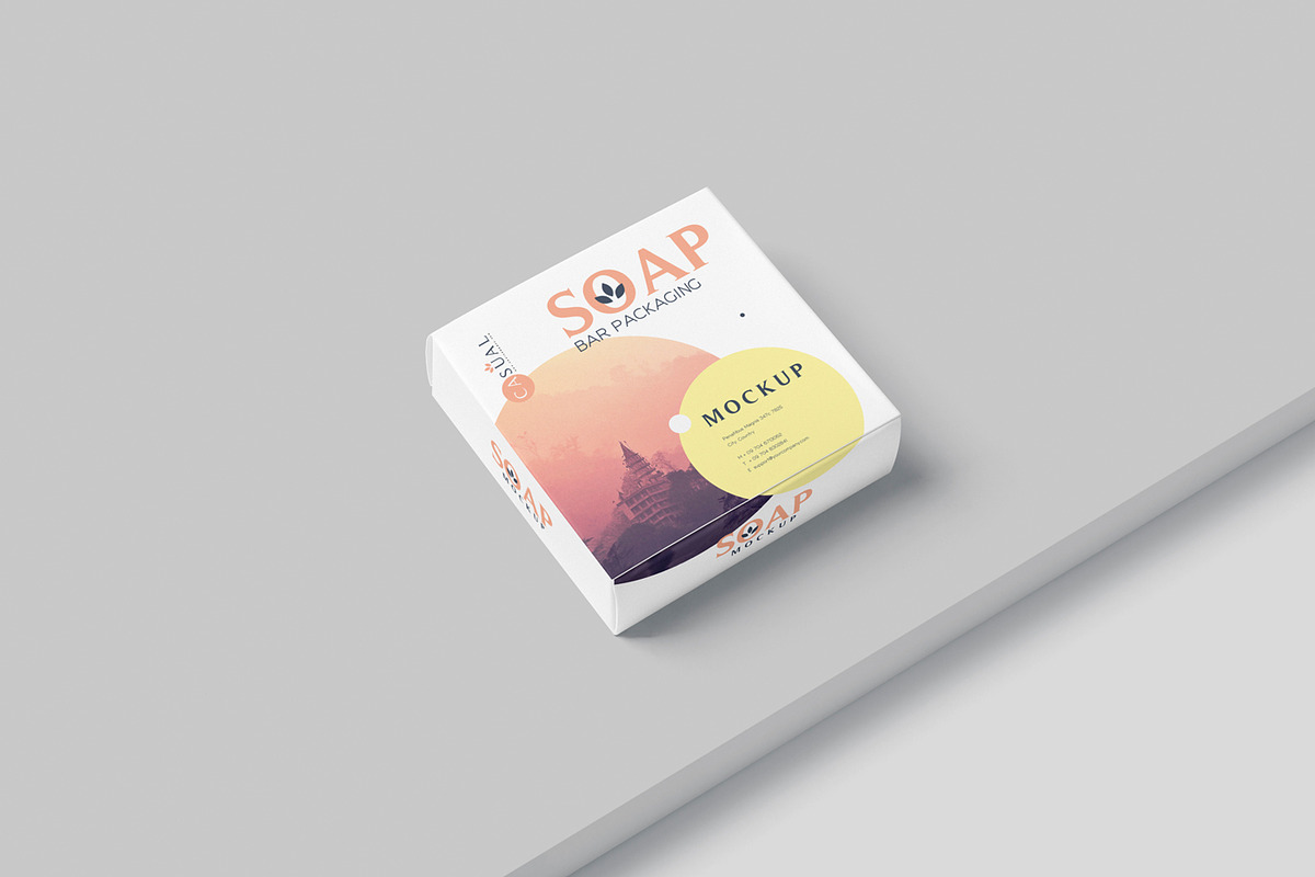 Square Soap Box Mockups, a Packaging Mockup by GfxFoundry (Photo 6 of 7)