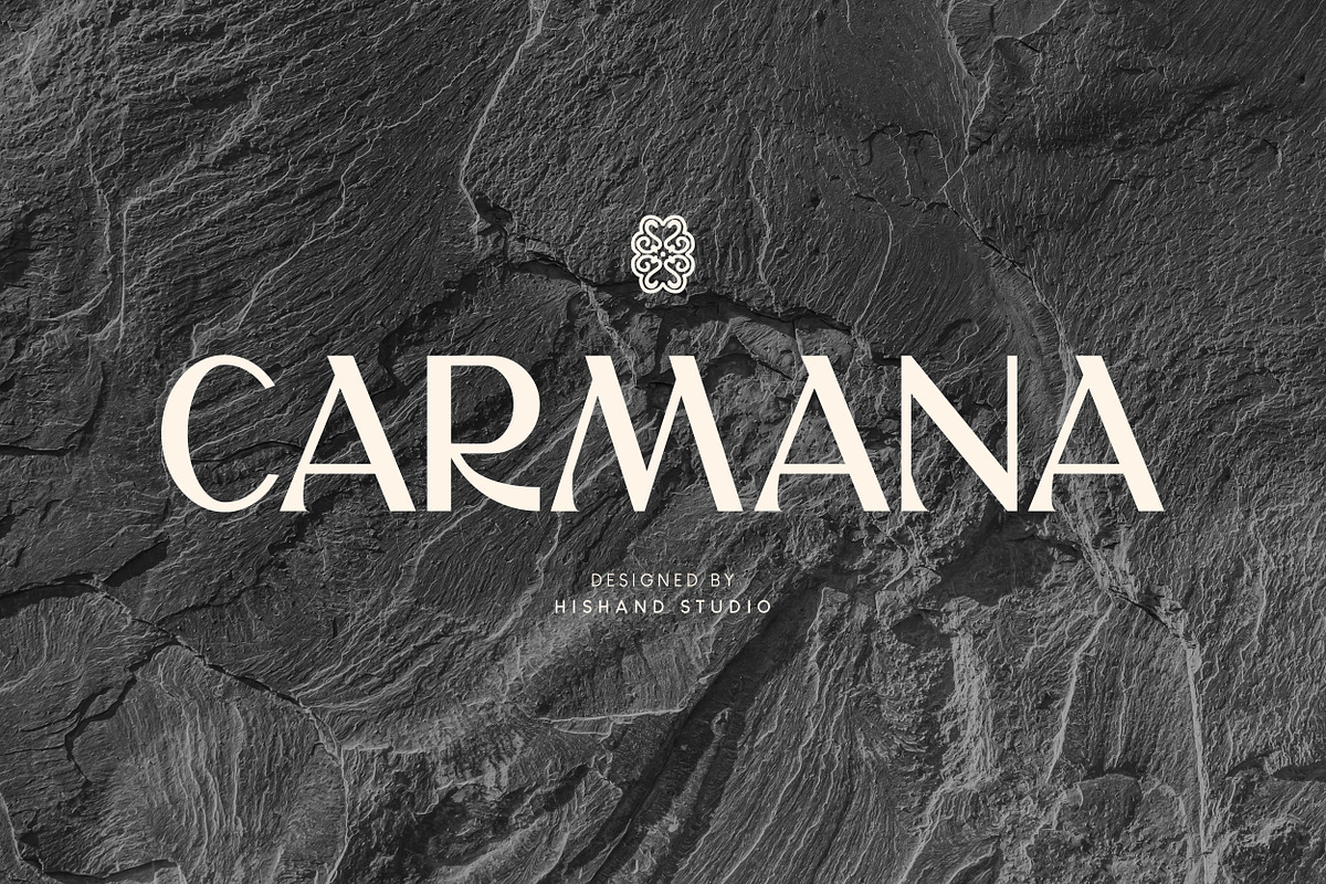 Carmana Sans Display Font, a Sans Serif Font by Hishand Studio (Photo 1 of 10)