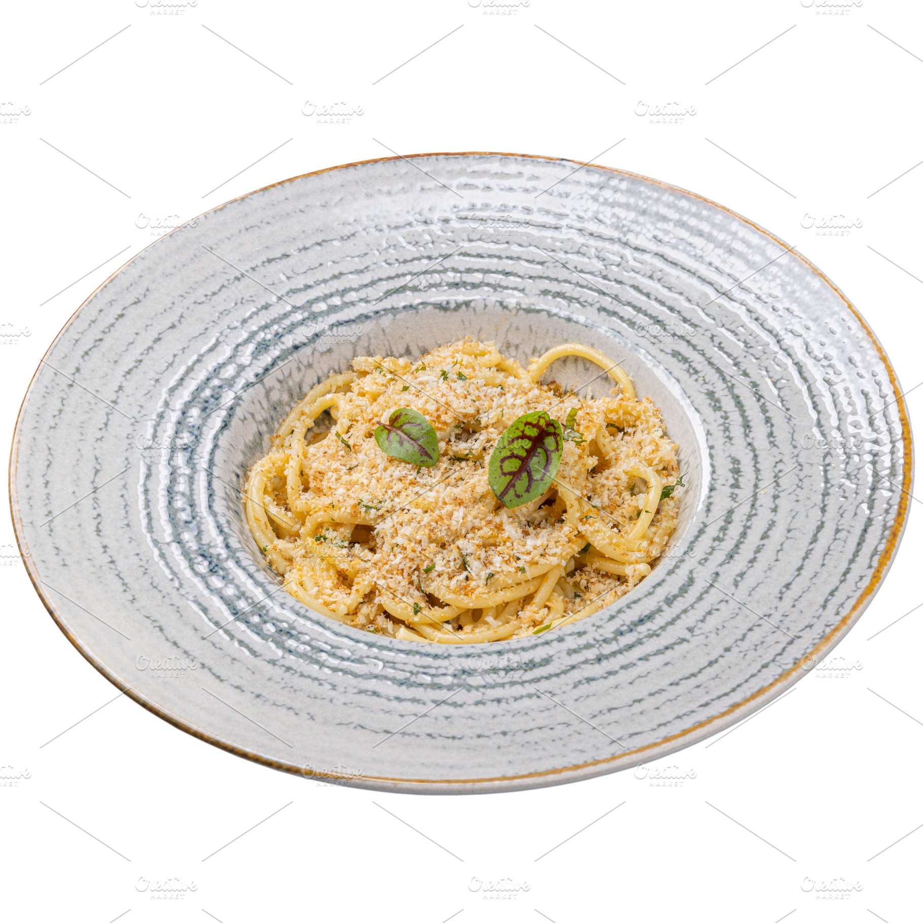 Spaghetti with breadcrumbs, pepperoncini and parmesan, a Photo by Grafvision photography