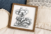 Funny Winter Penguin Sketch Art Clip, an Illustration by Libby Wishes (Thumbnail 3 of 7)
