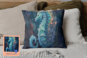 Art, Custom Seahorse, Template