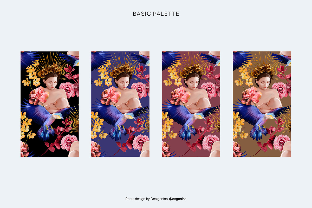 Madonna — Luxury Tileable Pattern, a Pattern Graphic by Designnina Shop (Photo 2 of 13)