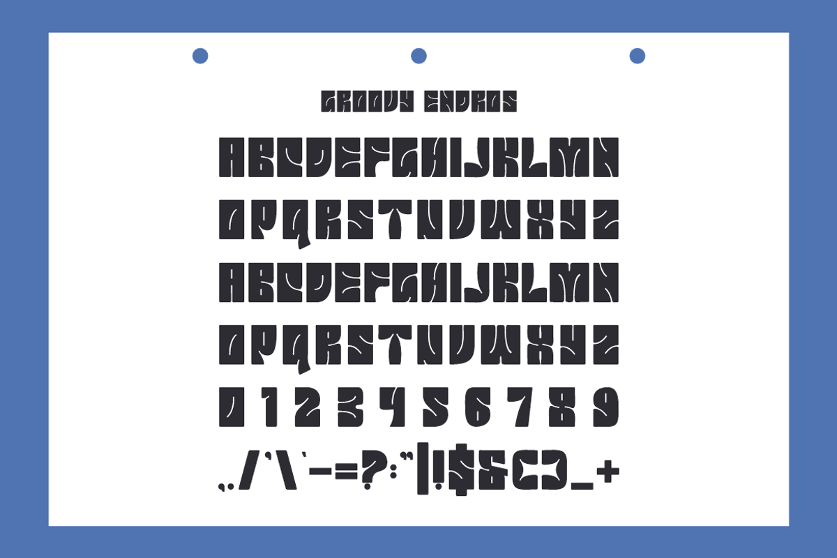 Groovy Endros - Typeface Font, a Sans Serif Font by Iqsiart Studio (Photo 3 of 6)