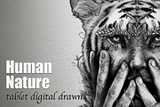 Human Nature - T-Shirt Design, an Animal Illustration by BusOne (Thumbnail 1 of 5)