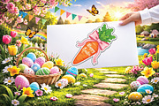 Happy Easter Carrot PNG, an Illustration by Black Bird Studio (Thumbnail 2 of 3)