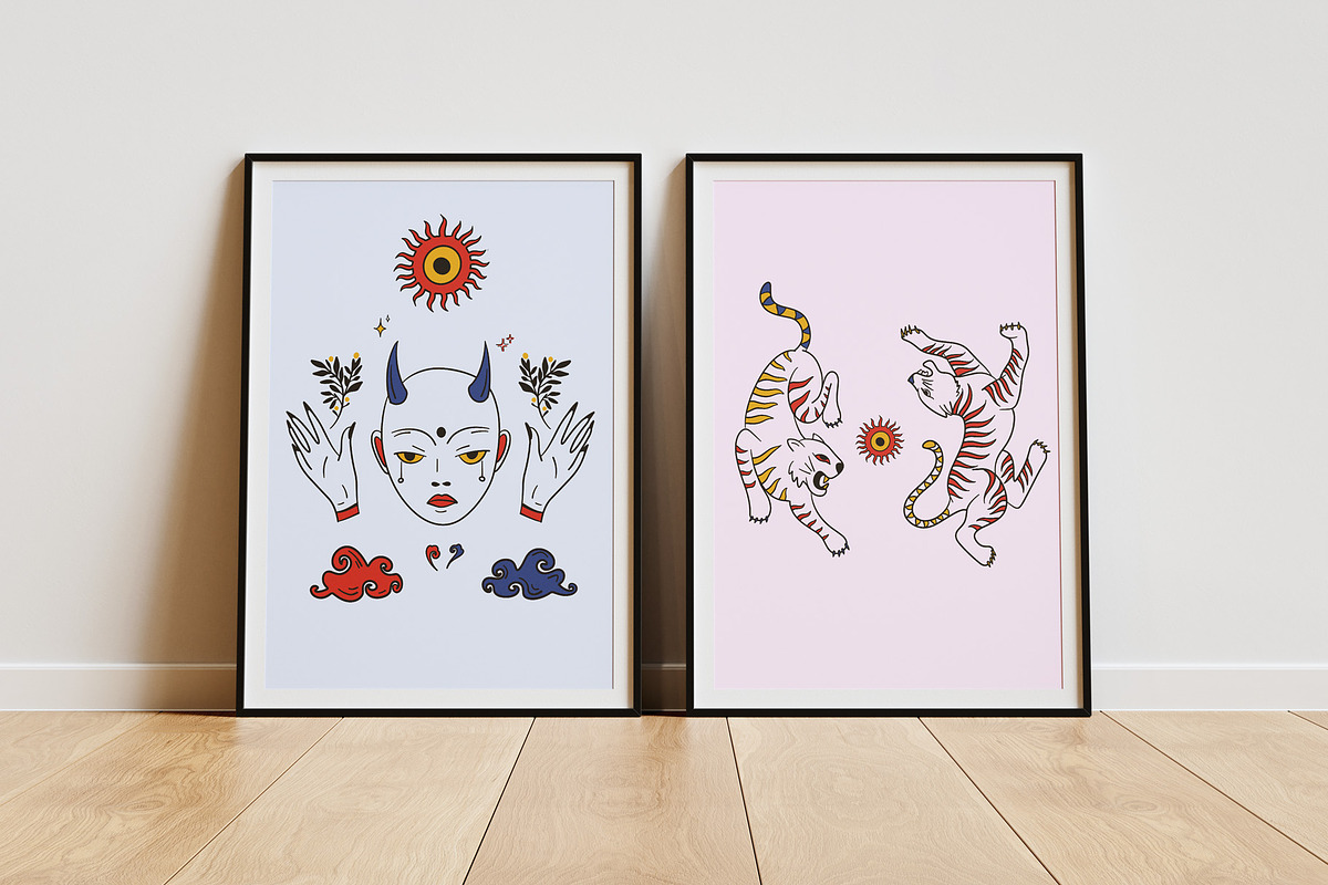 Asian Trip Bundle, a Decorative Illustration by Mariia Kovalchuk (Photo 13 of 16)