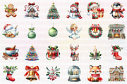 Cute Christmas Clipart, an Illustration by CreationArt (Thumbnail 2 of 4)