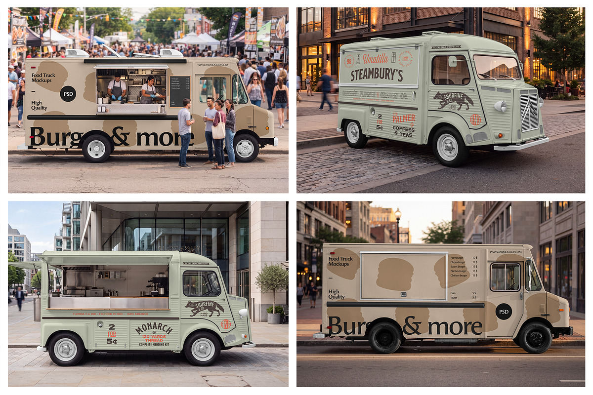Food Truck Mockups - Vehicle Mockups, an Advertising Mockup by Mr.Mockup™ (Photo 10 of 14)