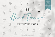 Hand Drawn Line Lifestyle Icons, an Outline Icon by SOVA (Thumbnail 1 of 5)
