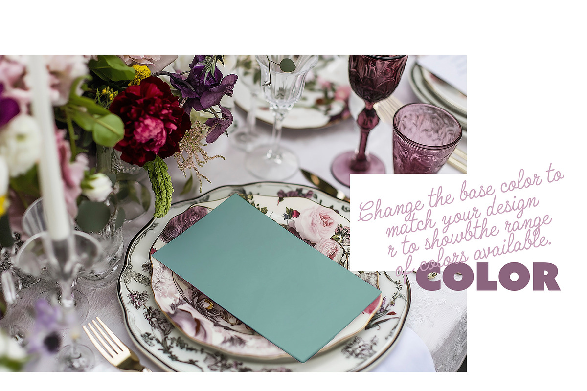 Wedding Menu Mockup Floral Table, a Product Mockup by McLittle Stock (Photo 2 of 4)