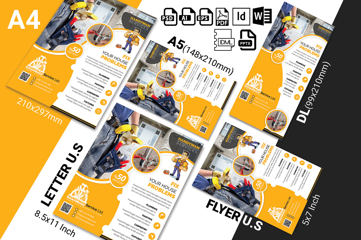 Handyman & Plumber Service Flyer V-3, a Flyer Template by Imagine Design Studio (Photo 3 of 3)