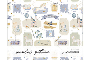 Wizard Unicorn Fantasy pattern