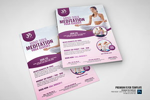 Yoga And Meditation Flyer