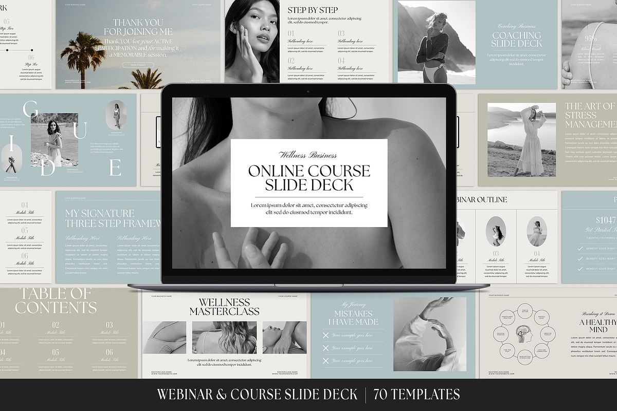 Wellness Course Creator Bundle CANVA, a Presentation Template by Studio Loire (Photo 4 of 9)