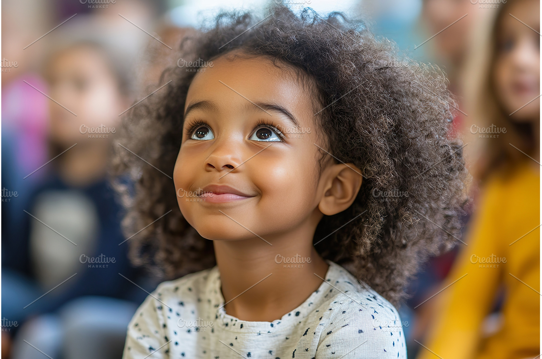 young girl listens attentively, a School & Education Photo by Lermont51