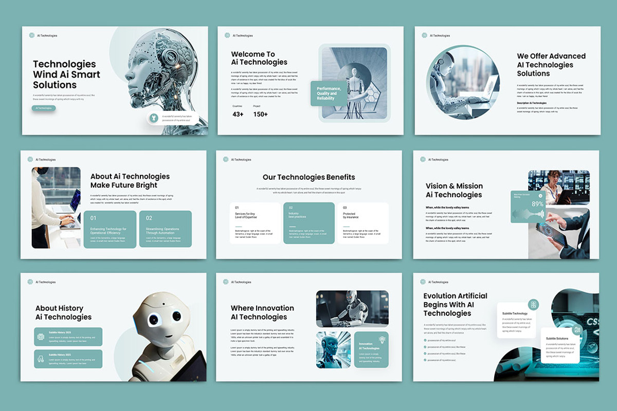 AI Technologies Powerpoint, a Presentation Template by yanindesign (Photo 2 of 5)