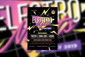 Retro Electro Nights Flyer