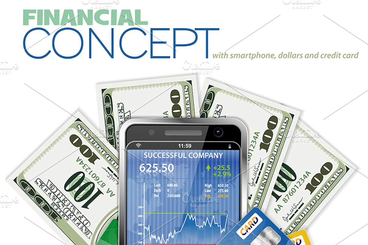Money, Paper currency, Credit Cards, a Finance Illustration by TAlex (Photo 6 of 6)