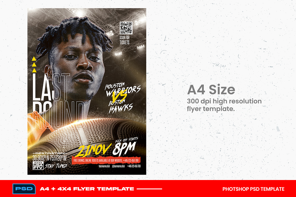 Basketball Flyer Template, a Flyer Template by bunebx (Photo 2 of 5)