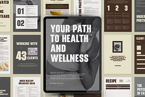 60 Health & Wellness Workbook Canva