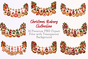 Christmas Bakery Clothesline Clipart, a Seasonal Illustration by Ink Gallery (Thumbnail 5 of 11)