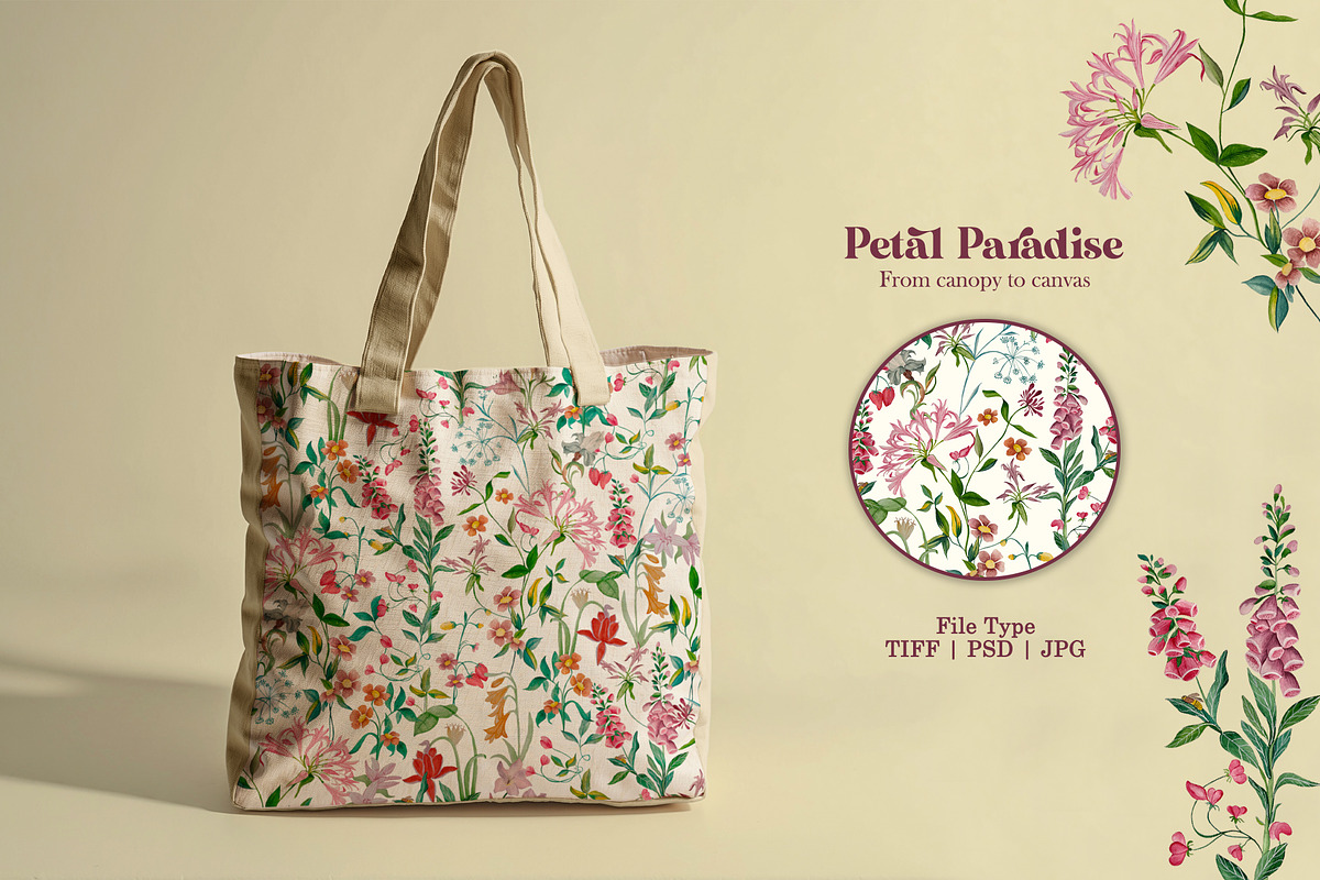 Petal Paradise Prints & Patterns, a Pattern Graphic by GND ART STUDIO (Photo 4 of 8)