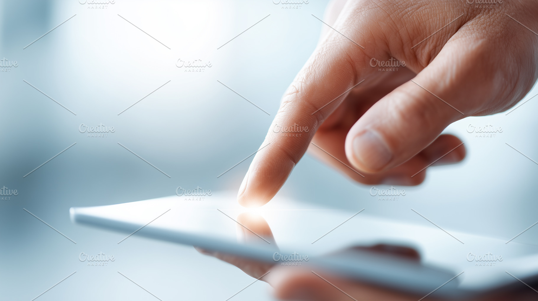 Close up of a hand using touchscreen, a Technology Photo by MistyDay