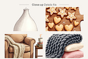 Cozy Winter Hygge Watercolor Clipart, an Illustration by Artnoy (Thumbnail 4 of 8)