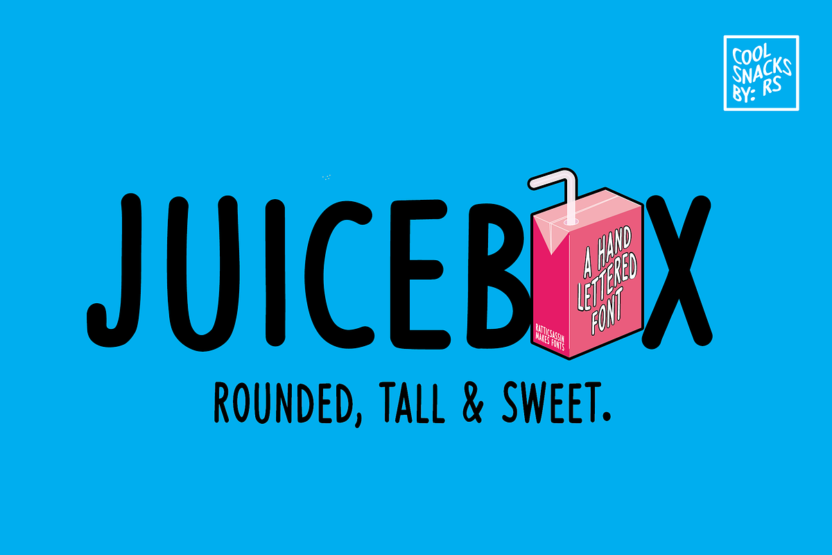 Juicebox, a Font by COOL SNACKS (Photo 1 of 2)