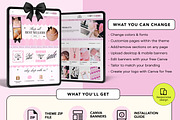Pink Shopify Theme and Branding Kit, a Shopify Template by Template Twist Shop (Thumbnail 4 of 9)