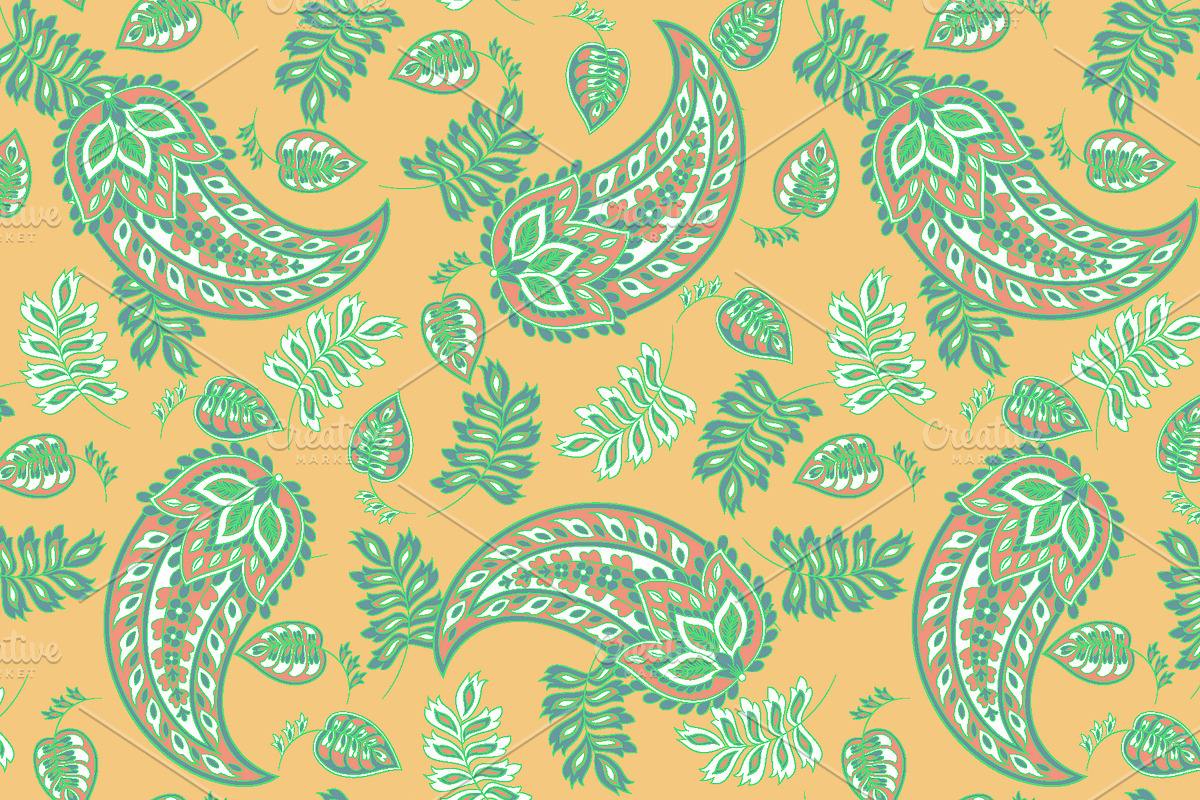 Summer patterns with paisley, a Pattern Graphic by antalogiya (Photo 4 of 10)
