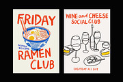 Pasta and Wine Bitmap SVG Font, a Handwritten Font by Nicky Laatz (Thumbnail 2 of 12)