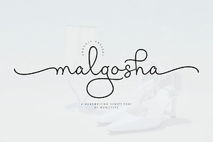 Malgosha Script, a Script Font by moriztype