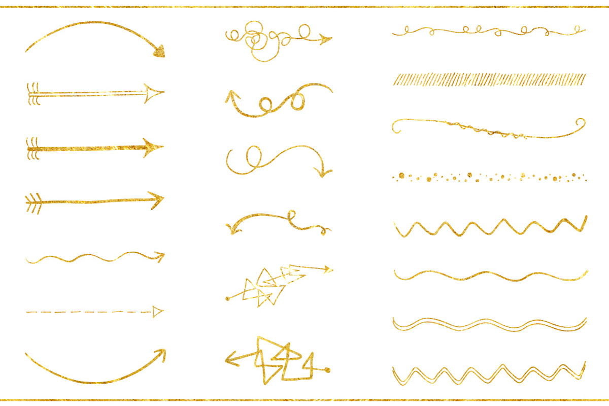 29 Gold Textured Elements preview 2