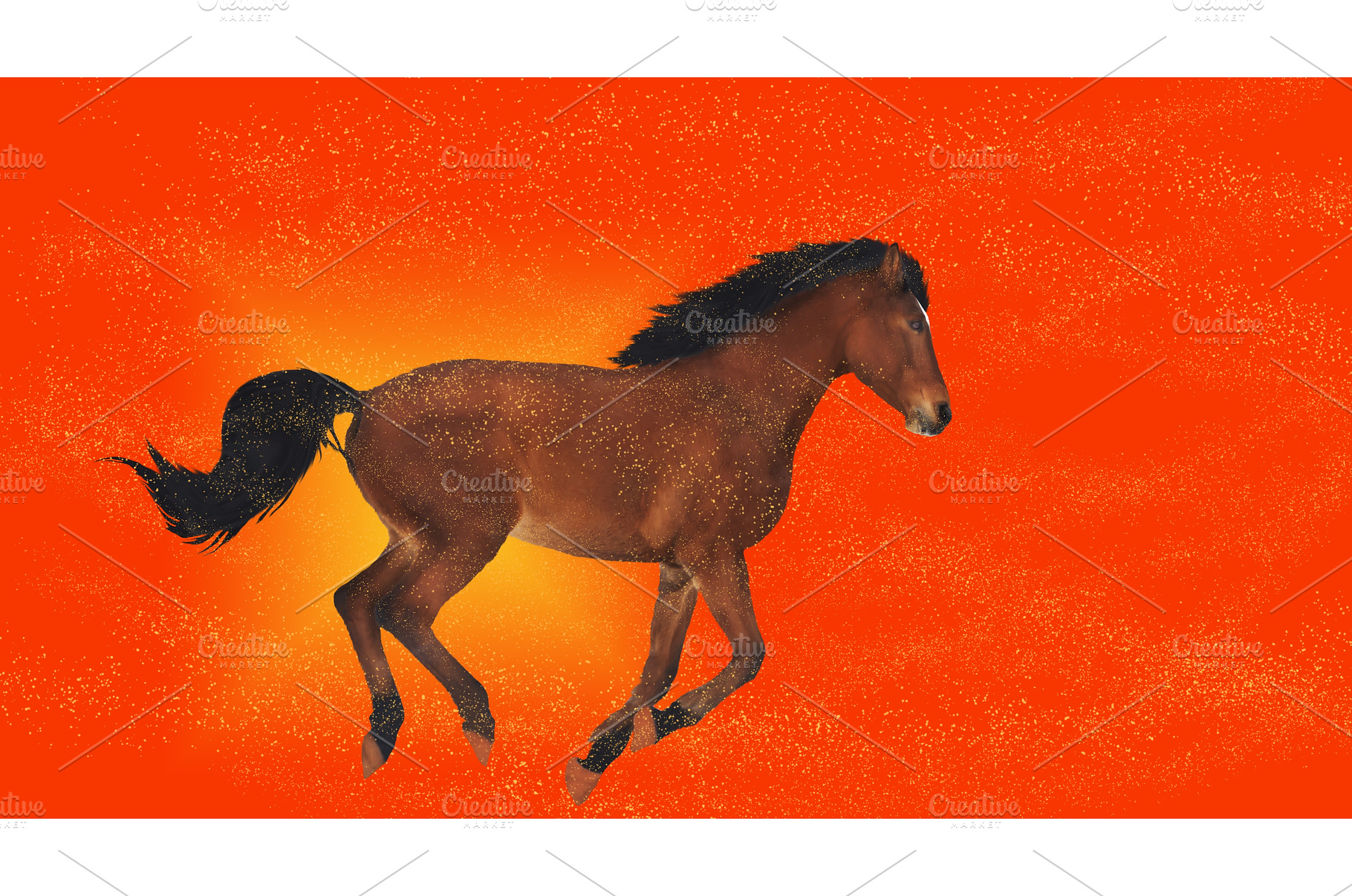 horse runs among the flying sand on, an Animal Photo by Pakosta
