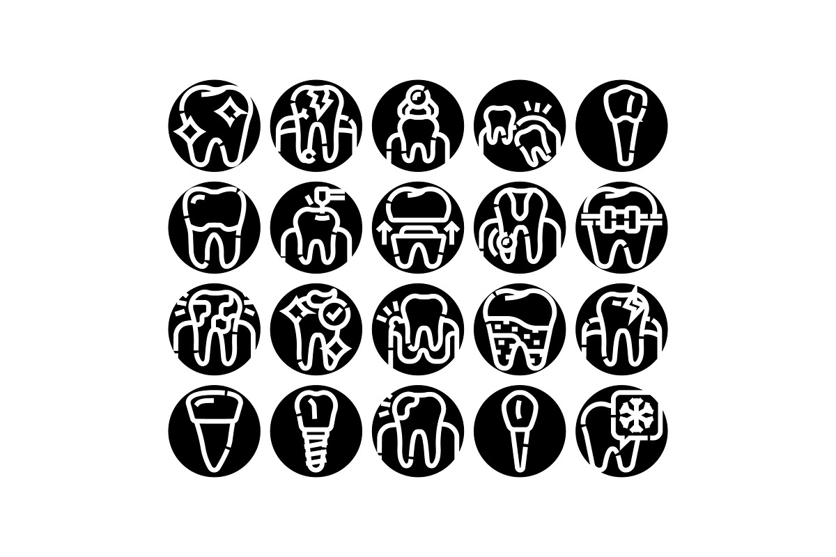 Dentistry care and treatment icons, an Object Graphic by pikepicture (Photo 1 of 3)
