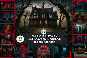 71 Halloween Horror Backdrops