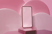 Mobile Phone On Pedestal Mockup, an Advertising Mockup by skybluecreative (Thumbnail 1 of 3)