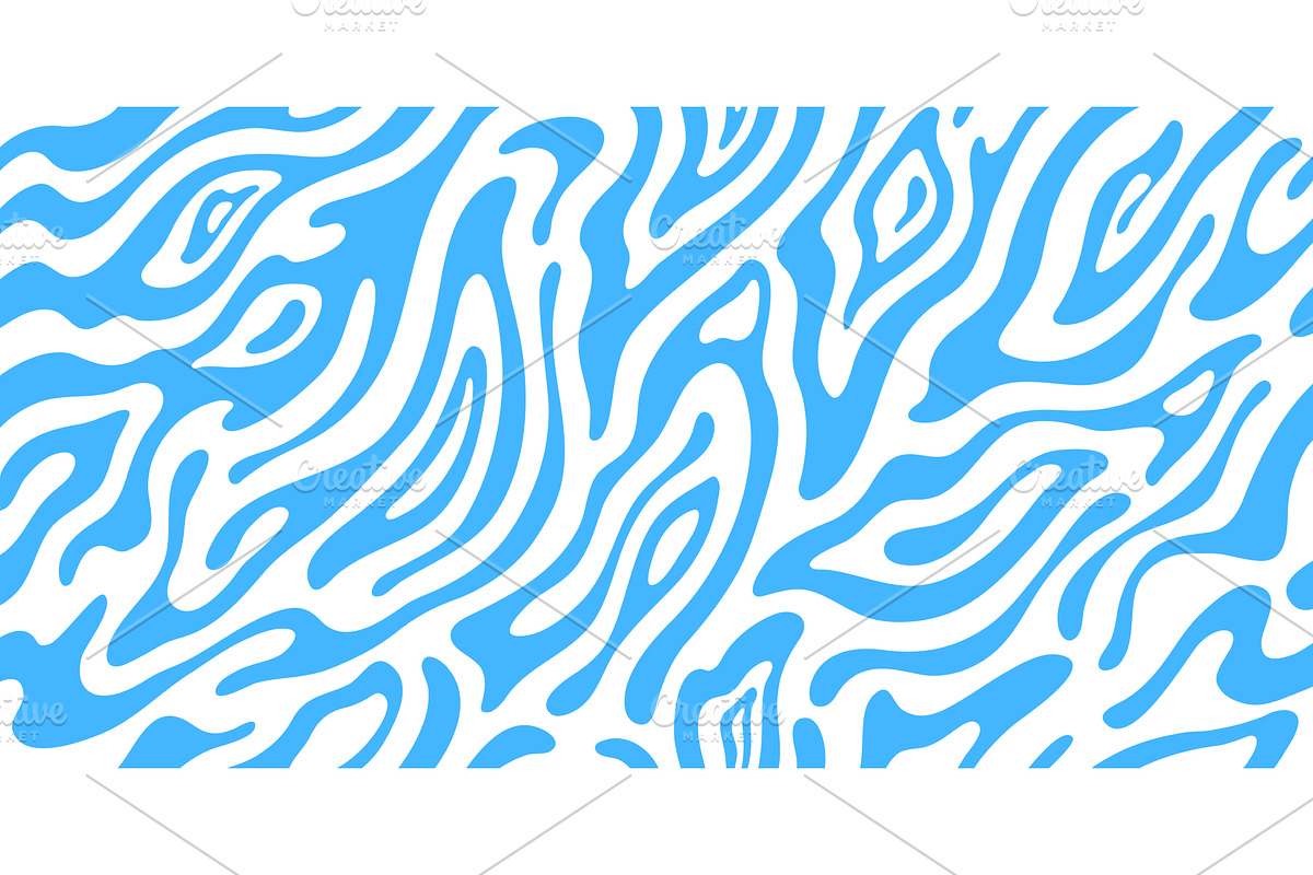 Psychedelic groovy water pattern, a Decorative Illustration by Vector Tradition