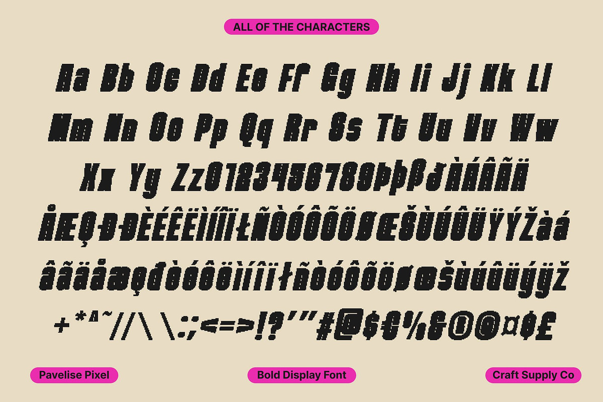 Pavelise Pixel, a Sans Serif Font by Craft Supply Co. (Photo 8 of 8)