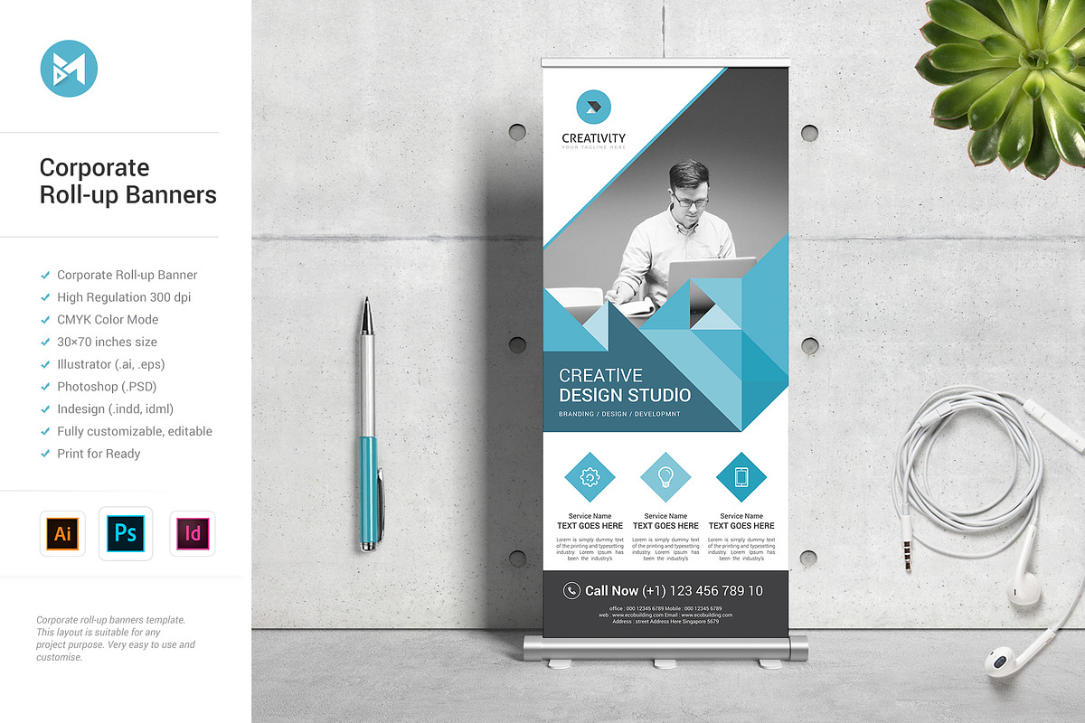 Corporate Roll-up Banner, a Marketing Template by Brochure-Market (Photo 1 of 4)