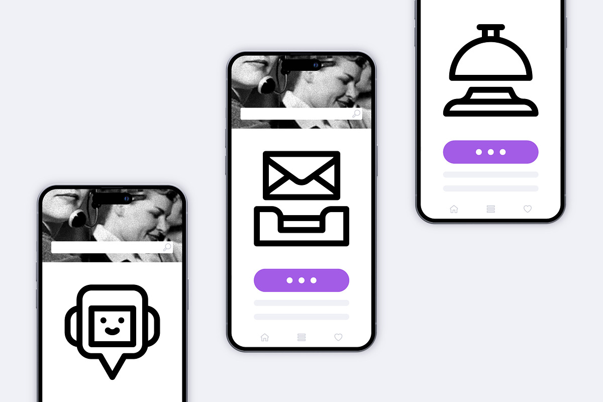 50 Contact Us Icons, an Outline Icon by Side Project (Photo 6 of 8)
